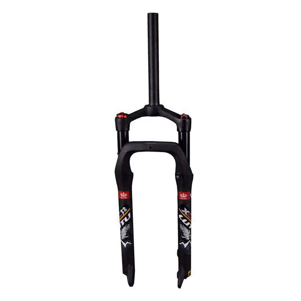WIQUYBML 26inch Suspension Fork, Snowmobile ATV Bike Air Pressure Aluminum Alloy Shock Absorber 1-1/8" Travel 135mm 4.0 Tire (Color : A, Size 26inch)