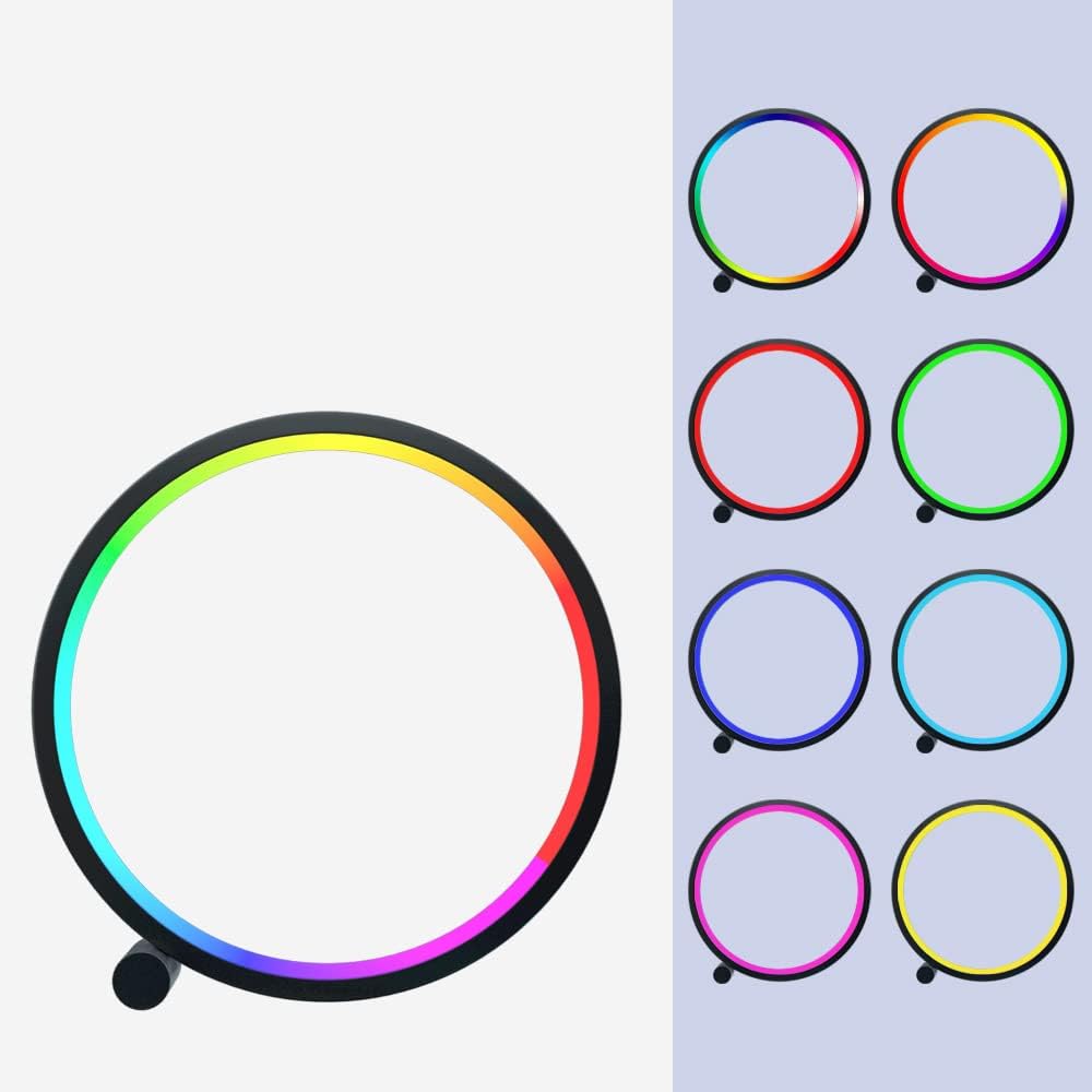 LED Ornament Table Lamp,RGB Gaming Pickup Desk Lights,Desktop Mood Lighting,Internet Celebrity Media Live Decoration Desk Lamp,17 Static Colors,13 Dynamic Colors