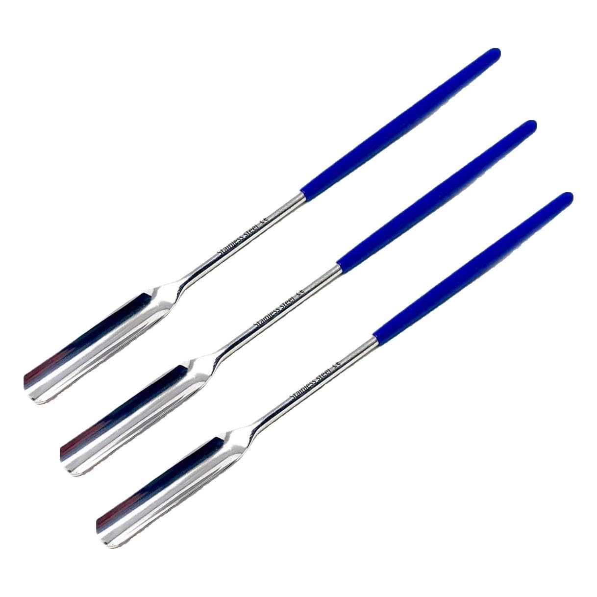 Stainless Steel Micro Lab Scoop Half Rounded Spoon Spatula Sampler with Vinyl Handle (6.5") — Amazon image 2