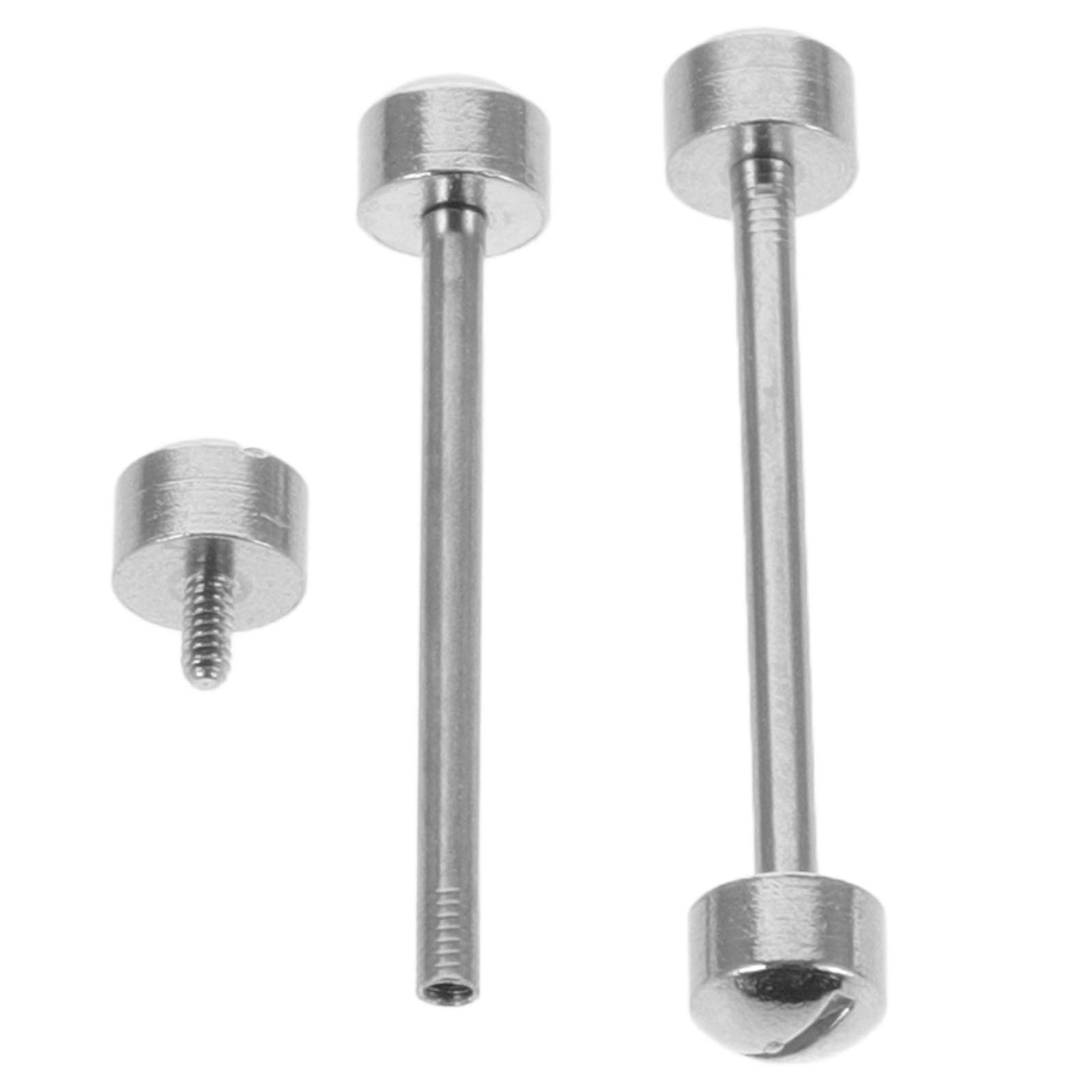STOBAZA Varillas de Tornillo Fácil Instalación y Mantenimiento, Accesorio Adecuado para Reparación y Conexión de Hebillas para Correa de Reloj de Metal Plata