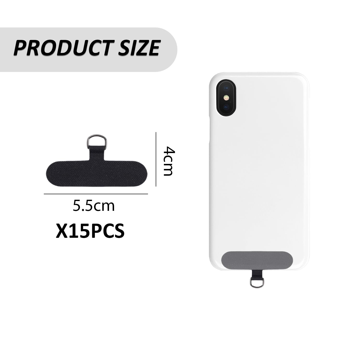 Guarnizioni per Cellulare da 15 Pezzi, Guarnizioni di Fissaggio per Cellulare, Toppe per Cordino per Cellulare, Guarnizioni Durevoli per Cellulare, Accessori per Cellulare