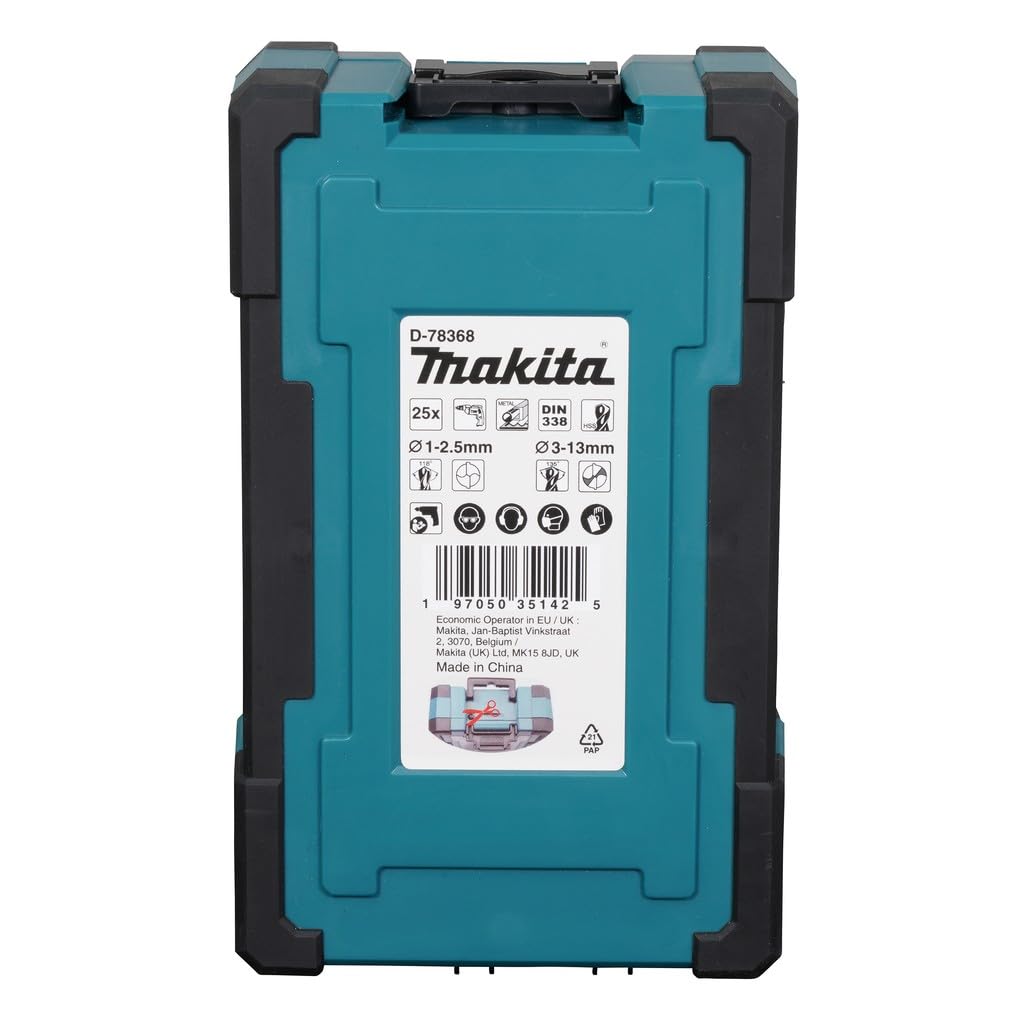 Makita HSS-GS Metallbohrer-Set, 25-teilig, 2-5,5 mm, Aufbewahrungsbox
