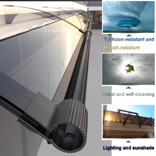 Auvent extérieur pour patio abri solaire de porche et toit anti-UV 65x210