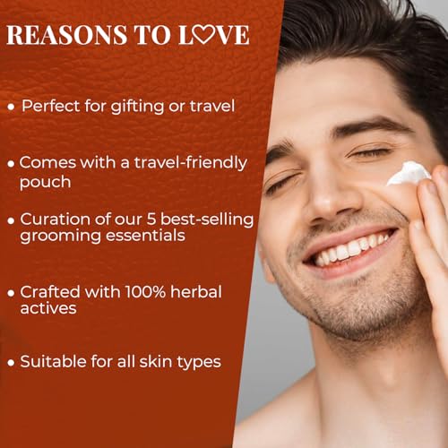 Image of Just Herbs 7 Days Face Care Pack Skincare Essentials Combo with Facewash | Honey Facial Gel | Honey Exfoliating Gel | Herbal Massage Cream and Anti Blemish Gel Perfect for Gifting Travel Kit Set for Men