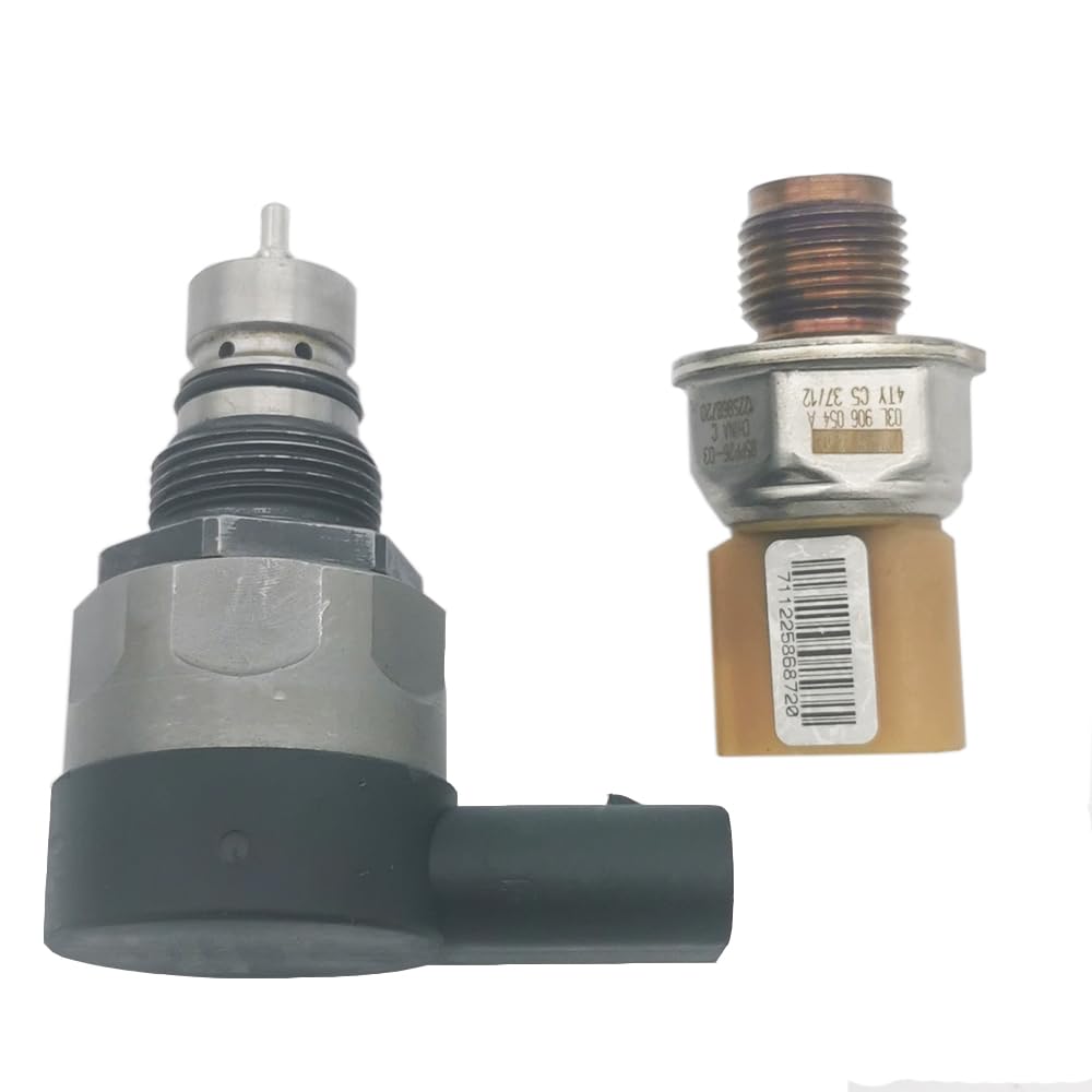 057130764H & 03L906054A Tubo Distribuidor de Combustible Válvula Reguladora de Presión y Sensor Compatible con AU-DI A3 A4 A5 A6 A8 Q3 Q5 Q7 TT Compatible con BEETLE Go-lf Jetta Pas-sat Touran