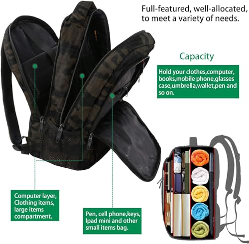 Image of MATEIN 15.6 Inch Laptop Backpack, Sturdy Business Travel Laptop Bagpack with USB Charging Port, Sturdy Carry On Water-Resistant Daypack for Work College Bookbag Men Women Computer Backpack | Sturdy Water-Resistant, Travel Carry-On Backpack, Computer Bookbag for College Men & Women, Lightweight, Anti Theft Pocket