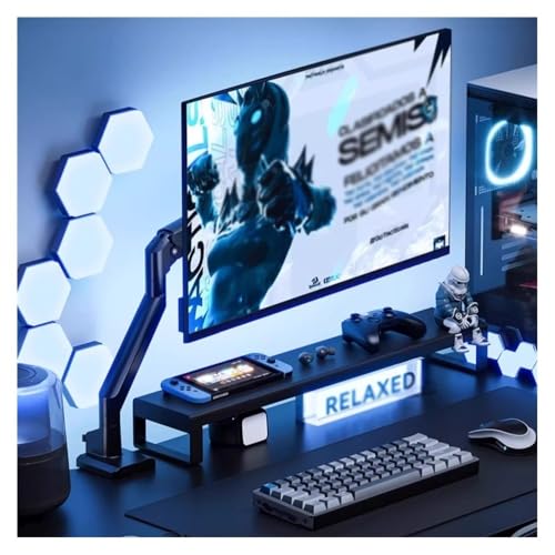 Support de bureau pour moniteur réglable afin de libérer de l'espace - 5
