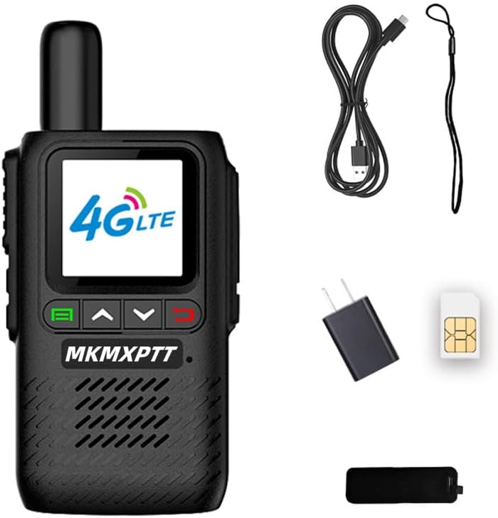 Front view of the MKMXPTT MK-888 4G LTE radio