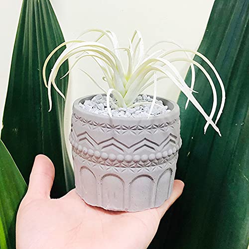 Concrete Flower Pot Silicone Molds Retro Pattern Art Design Silicone Planter Molds Succulent Plants Cement Clay Molds Epoxy Jewelry Storage Box Moulds #TOP2