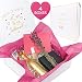 Bridesmaid Proposal Box: Set of 4 Empty White Square Boxes with Lids | "Will You Be My Bridesmaid" in Gold and Pink Foil | Premium Paper and Cardboard | Fits Gifts and Favors Like Mini Wine Bottle
