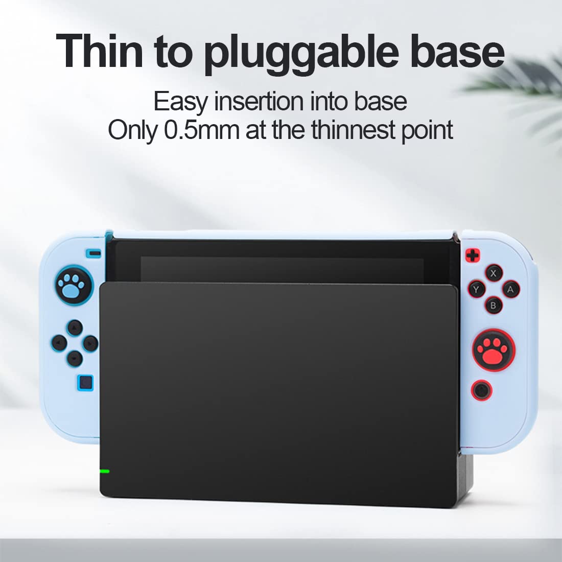 CUZKC Funda Compatible para Nintendo Switch,Matte TPU Funda Protectora Suave Desmontable para Nintendo Switch,Soft Shell Case para Switch Console y Joy-con,Absorción de Golpes y Antiarañazos (Negro)