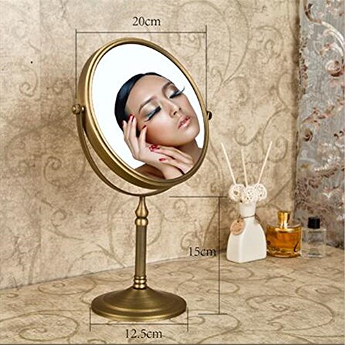 Weare Home Living room bathroom standing retro vintage rustic carved beautiful round mirror made of bronze brass copper