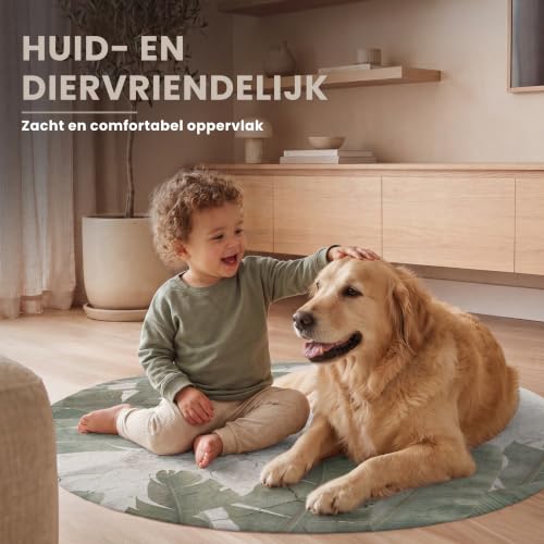 Rugs for living room grande pelo corto OnlyWow con diseño efecto hormigón 6