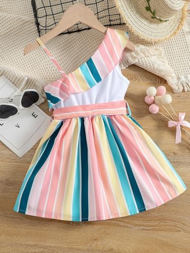 Image of Tior Polyester Fit and Flare Knee-Length Dress | Dresses Girl Frock for Kids|