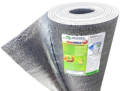 SmartSHIELD -10mm 48" x 25ft Reflective Insulation roll, Foam Core Radiant Barrier, Thermal Insulation Shield - Engineered Foil