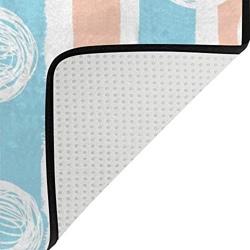 Tapis de surface bleu Ruchen en velours corail premium