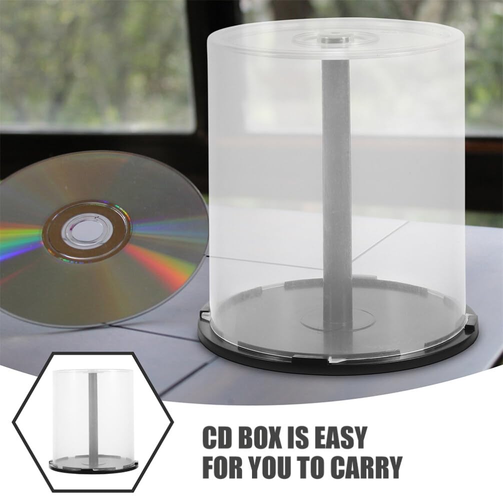 MAGICLULU 4pezzi Secchielli Per Stoccaggio Cd E Dvd Contenitori Trasparenti Plastica Organizer Compatti Per Cd E Dvd Porta Cd E Dvd Ideali Per Casa E Ufficio
