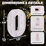 TEHIBIEN LED Light Up Marquee Letters, Battery Powered Decorative LED Letter Lights, Alphabet Light Up Letters for Wedding Birthday Party,Holiday Lamp or Home Bar Decoration (Letter O)