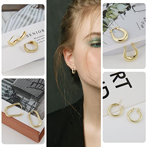 Boucles D'Oreilles FUNEIA Argent 925 - Plaqué Or 14K - Mini Créoles Avec Zircone - Hypoallergénique