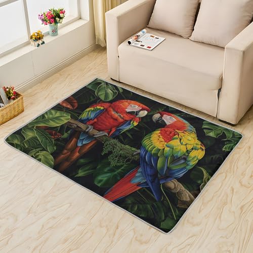 Tapete decorativo rectangular Zydzarrx 2x3 ft rojo verde miniatura 2