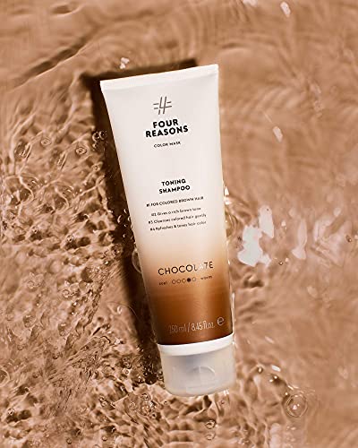 Four Reasons Color Mask Chocolate Brown Toning Shampoo 8.5 Fl Oz & Toning Treatment 6.8 Fl Oz – Bundle - Vegan, Cruelty-Free #TOP5