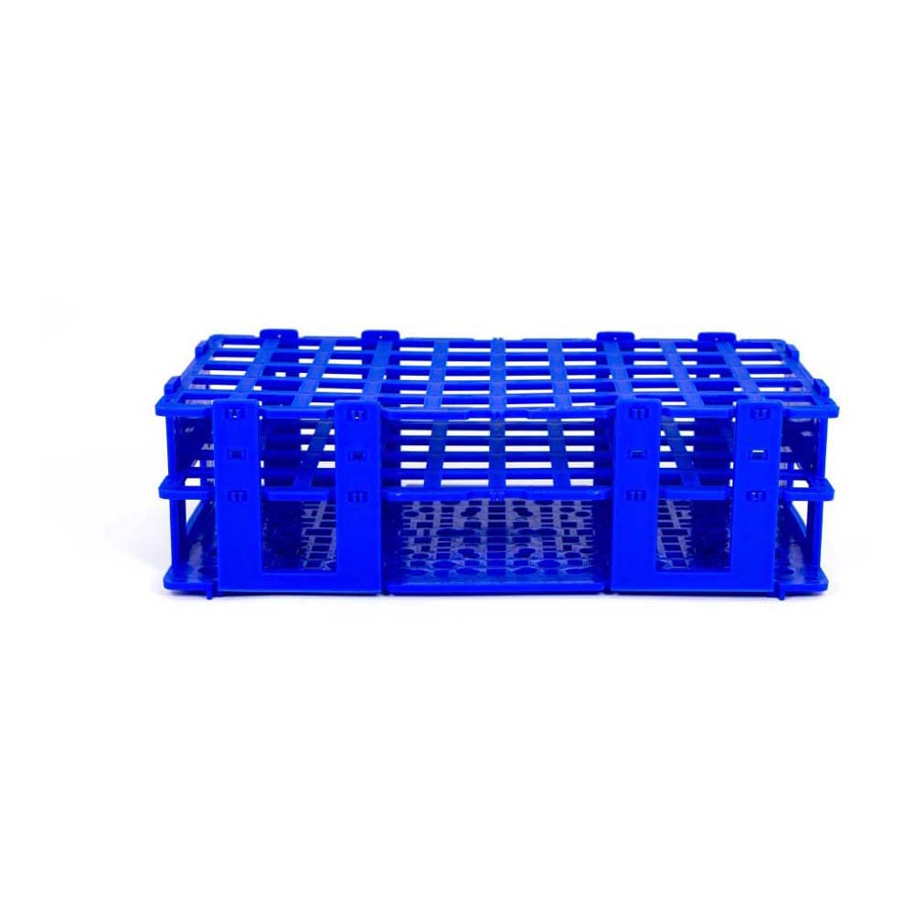 neoLabLine Multifunktionsrack aus Polypropylen für Röhrchen mit 16 mm Durchmesser, 50 Plätze, blau