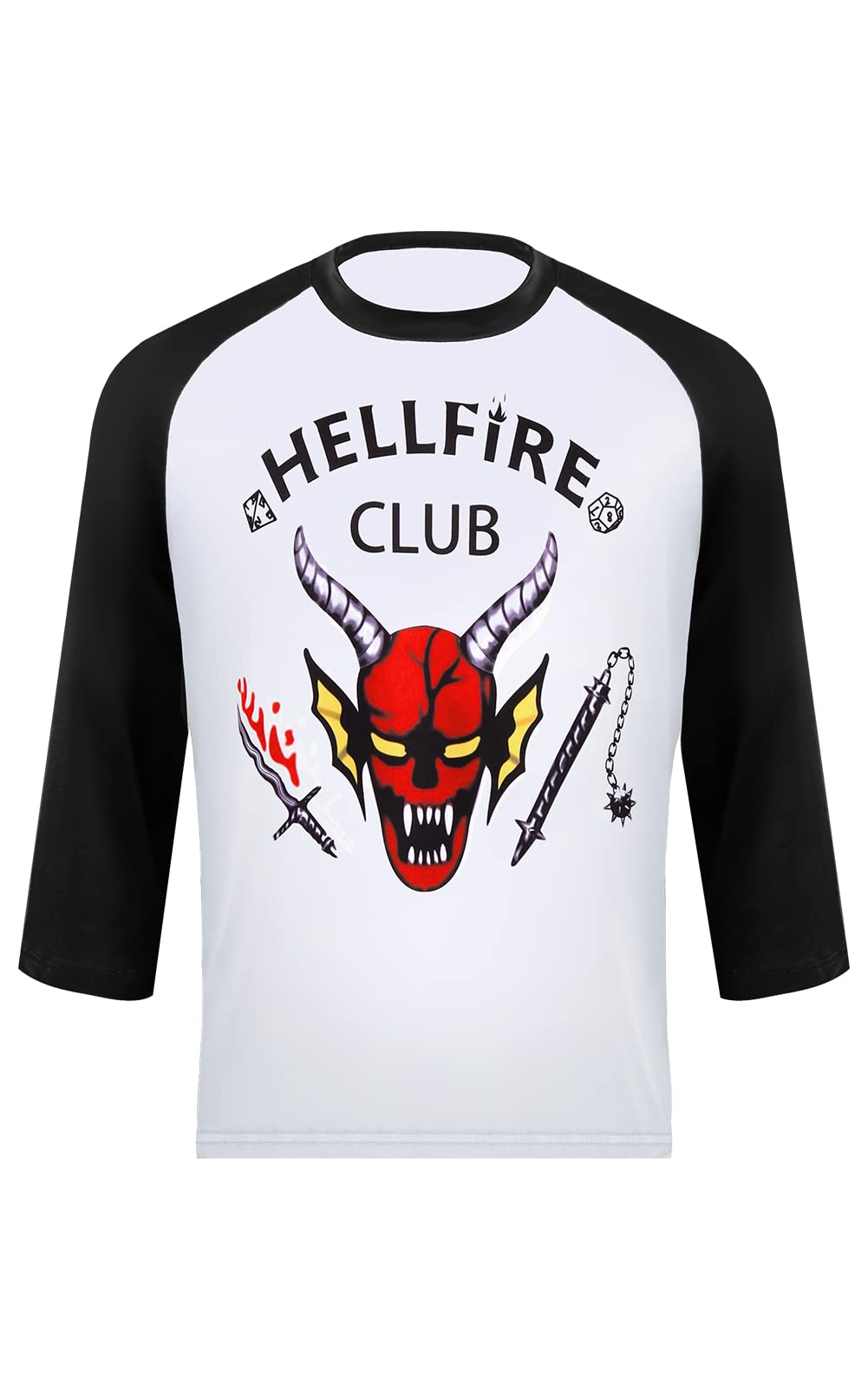 Hellfire Club Shirt Baseball T Shirt Dustin Cosplay Costume ST4 Outfit Jacket Hoodie Party Halloween Dress Up