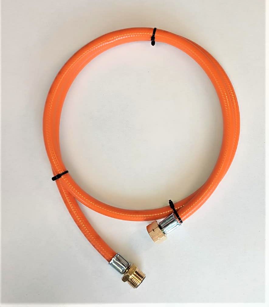 Manguera de gas butano de propano de 300 cm (3 m), 20 bar, diámetro de 9 mm, rosca interior de 3/8", rosca exterior de 1/4 pulgadas, conexión LKS con acoplamiento rápido, hasta -30 °C,