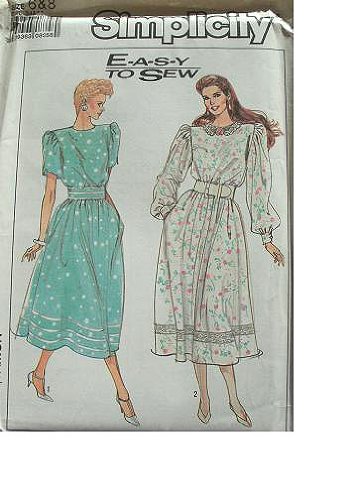 Patron vintage Simplicity 9013 de robe pour femme facile à coudre sans stress
