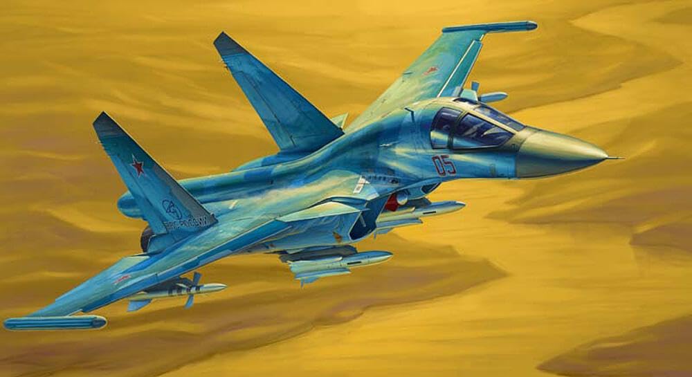 Hobbyboss 81756 "Russian Su-34 Fullback Fighter-Bomber Plastic Model Kit, 1:48 Scale