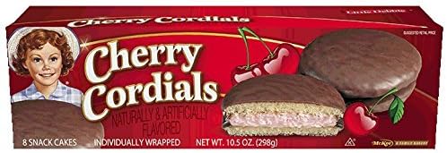Little Debbie Cherry Cordials, 8 Individually Wrapped Cookies, 10.5 OZ Box