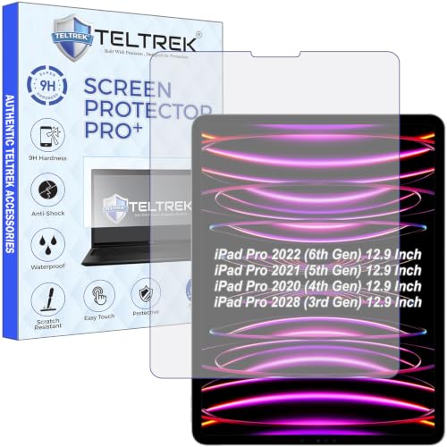 Image of Screen Guard Compatible With iPad Pro 12.9 (2022 /2021 /2020 /2018) / iPad Pro 12.9 (6th /5th /4th /3rd Gen Tab) 12.9 inch Inch Tablet Flexible Fiber Screenguard Not a Tempered Glass Screen Protector