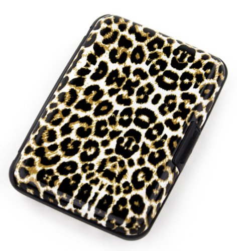 Aluminum Hard Case Credit Cards Wallet (Regular Leopard)