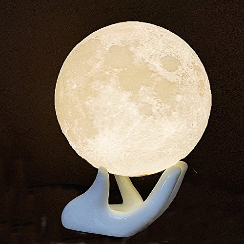 Soporte de Lámpara Luna 3D Cerámica 2 Pzas miniatura 4