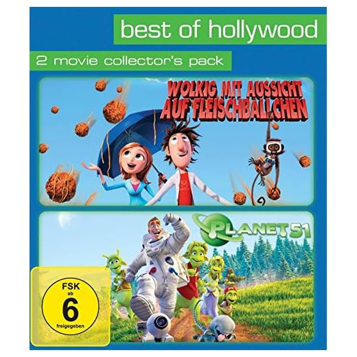 Wolkig mit Aussicht auf Fleischbällchen / Planet 51, 2 Blu-rays: USA