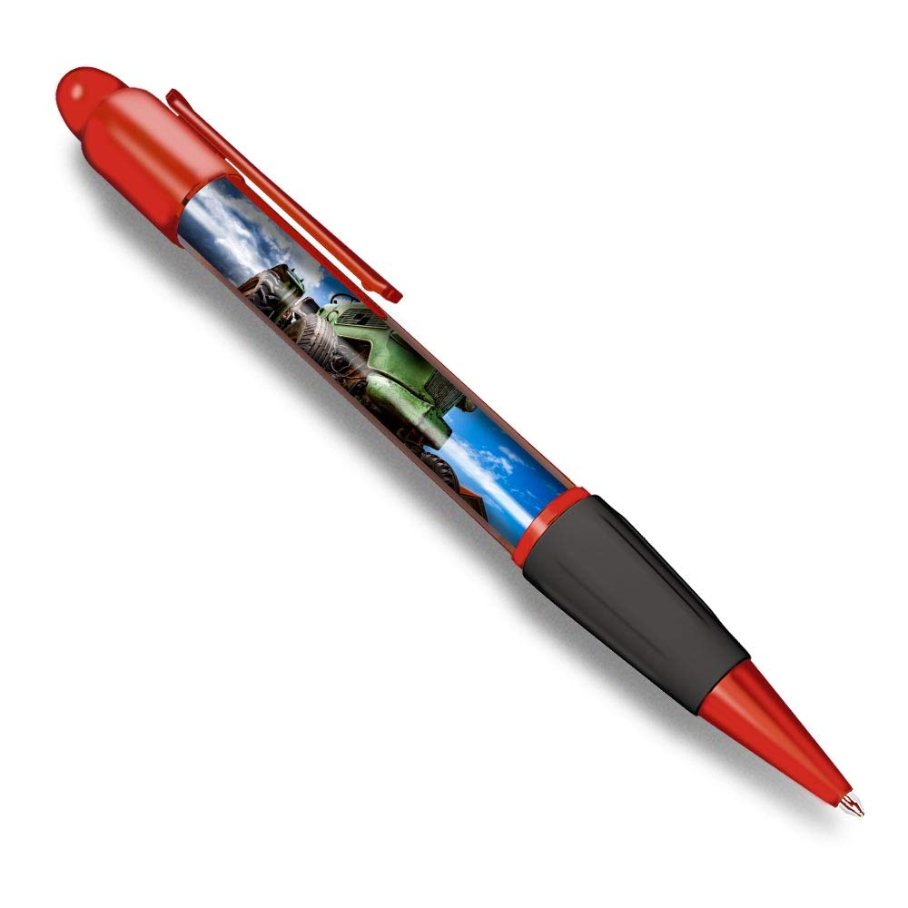 Beautiful and comfortable Red Ballpoint Pen (Black Ink) - Vintage Green Tractor Farmer Farm #24621