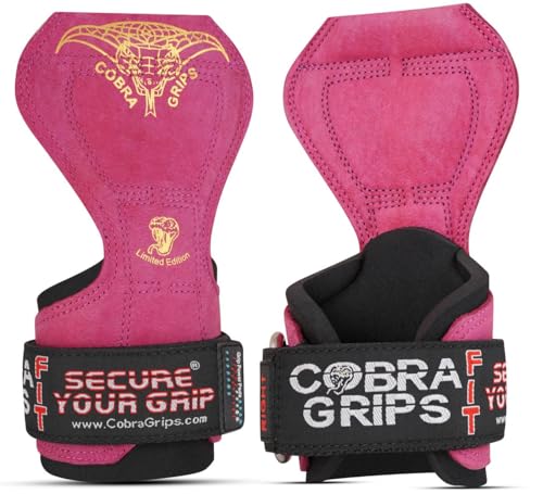 Image of Cobra Grips Weight Lifting Gloves with Adjustable Neoprene Padded Wrist Wraps - Heavy Duty Alternative to Power Lifting Hooks for Deadlifts