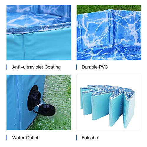 image for NHILES Portable Pet Dog Pool, 63