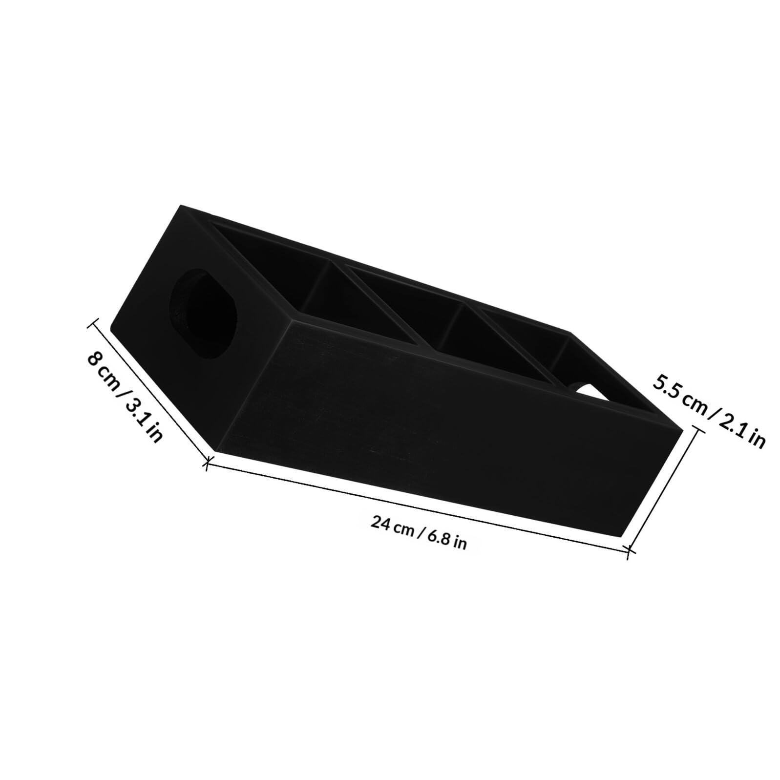 Scatola Porta Bustine di Tè in Legno Nero Multi-comparto
