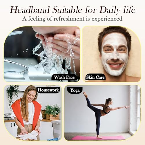 Metal Headbands for Men and Women, Wavy Adjustable Wire Hair Bands, Unisex Non-Slip Elastic Headband for Workout, Face Washing, Curly Hair & Daily Use. (6 Pack)