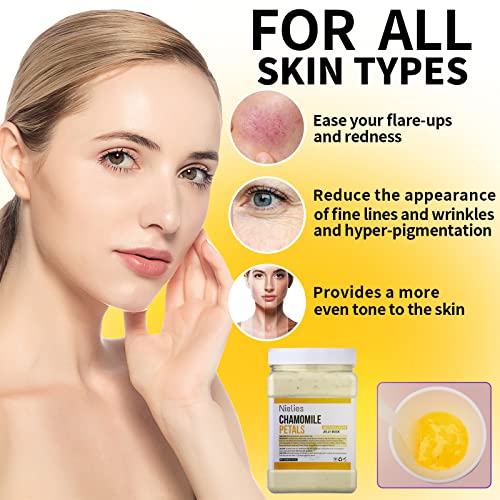 Nielies Chamomile Vajacial Peel-Off Jelly Mask Set, Jelly Mask For Facials, Face Mask For Instant Hydration, Vegan Peel Off Face Mask, Facial Skin Care For Smoothing, Moisturizing, Cleansing #TOP2