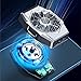 Ventilador de refrigeración activo portátil, enfriador de teléfono móvil, enfriador de teléfono celular, enfriador magnético portátil, teléfono celular para ver vedio y jugar juegos (plata)
