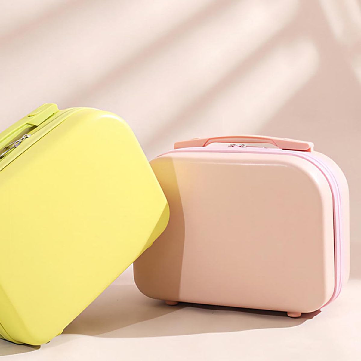 Ciieeo Leichte Kleiner Kosmetiktasche für Damen aus Abs Tragbar und Kompakt zum Reisen und Campen Praktische Make Up Aufbewahrung für Frauen