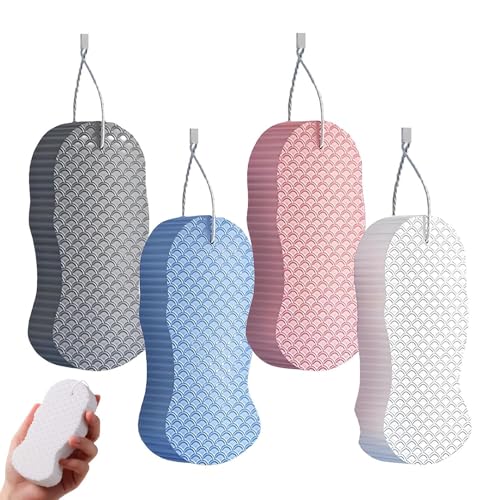 Hiemible Esponjas De Baño Para Ducha - Esponja de Baño | 4 Unidades Para Adultos Y Niños Hombres Mujeres Y Familia