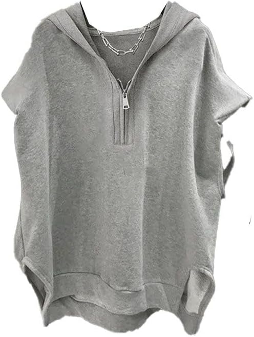 Men's Sleeveless Hooded Zipper Vest Street Casual Sports Top