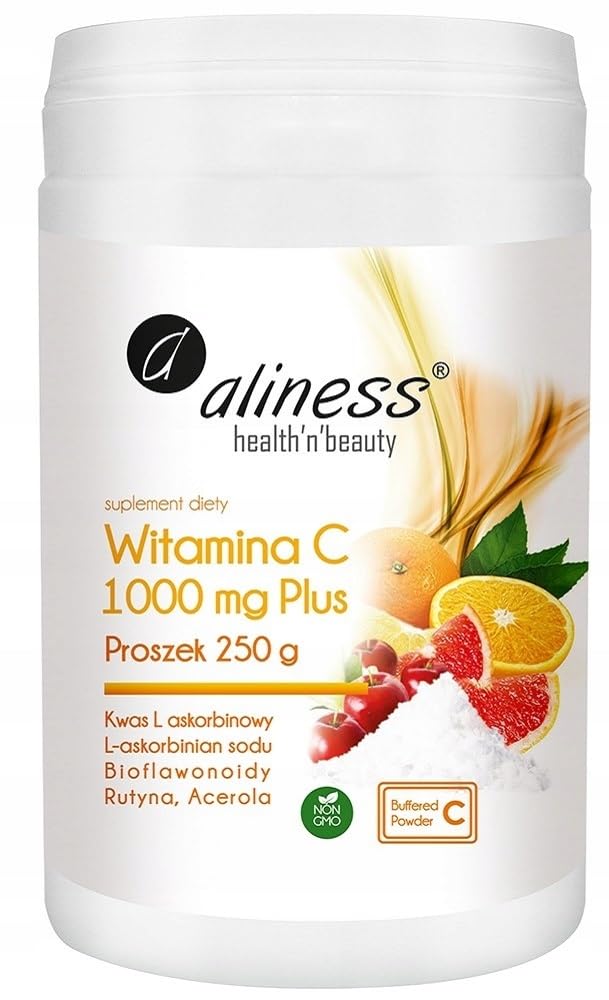 Aliness Vitamin C 1000 Buffered Plus – L-Ascorbinsäure-Pulver, 250 g
