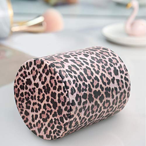 Image of Pen Holder for Women Girls Desk Decor Pencil Cup for Decoration Durable Leather Desk Organizer Makeup Brush Holder, Classic Leopard