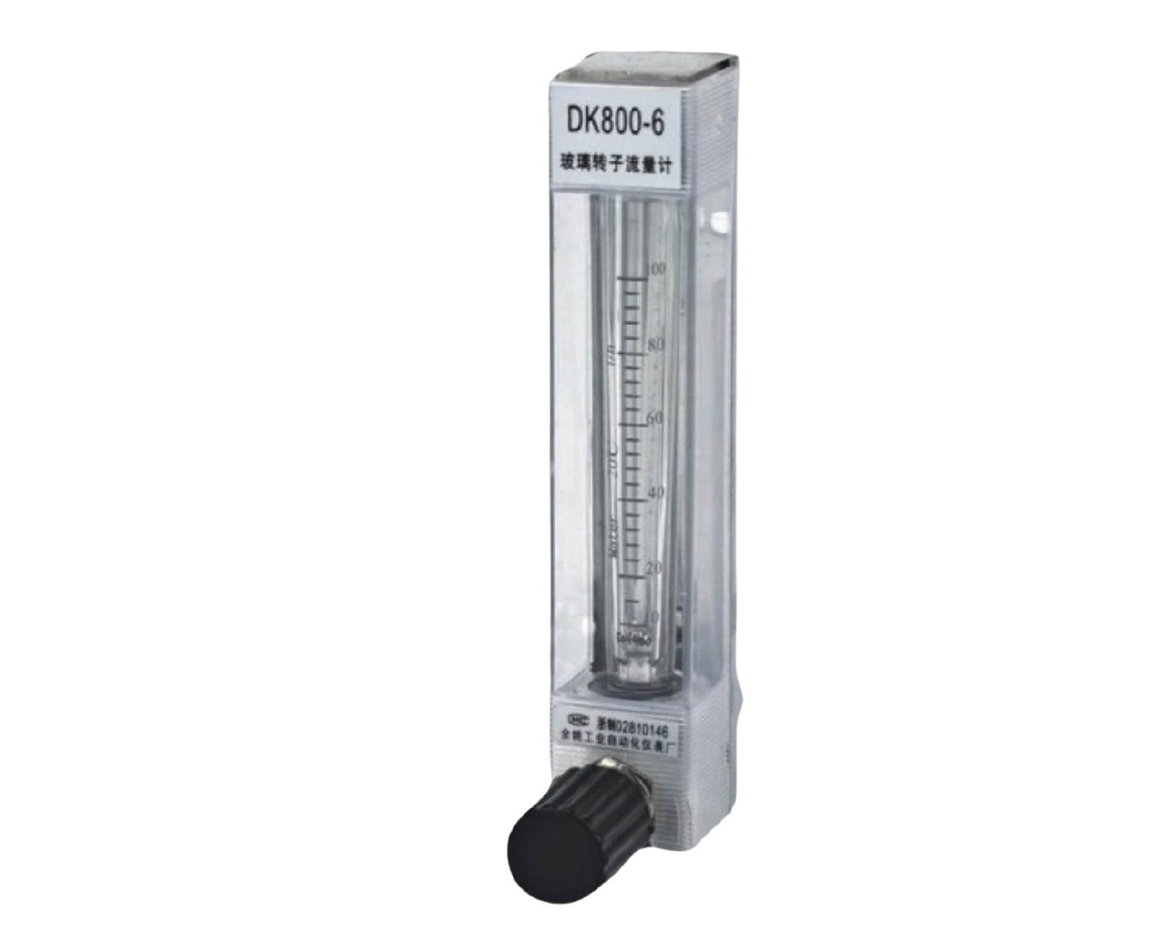 KSZHZYMGX DK800-6 Water Flow Meter Glass Tube Rotameter Variable Area Flowmeter Flow Meter(10-100L-H)