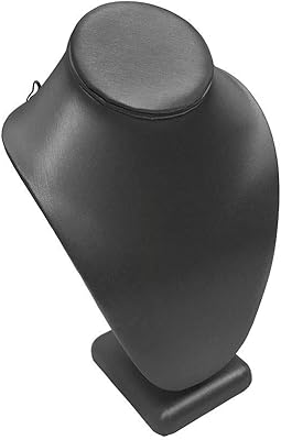 MH GLOBAL Display Fixture Showcase Slate Gray Leatherette Necklace Stand 6