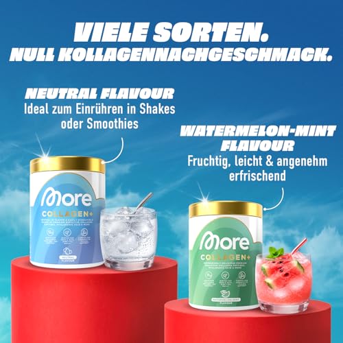 MORE Collagen+, Neutral, mit Kollagenhydrolysat, Hyaluronsäure, 300 g – Ansicht 5